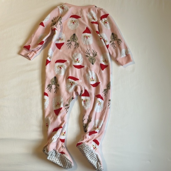 Carter’s Baby Girl Fleece Santa Pajamas Size 18 Months - Picture 7 of 8